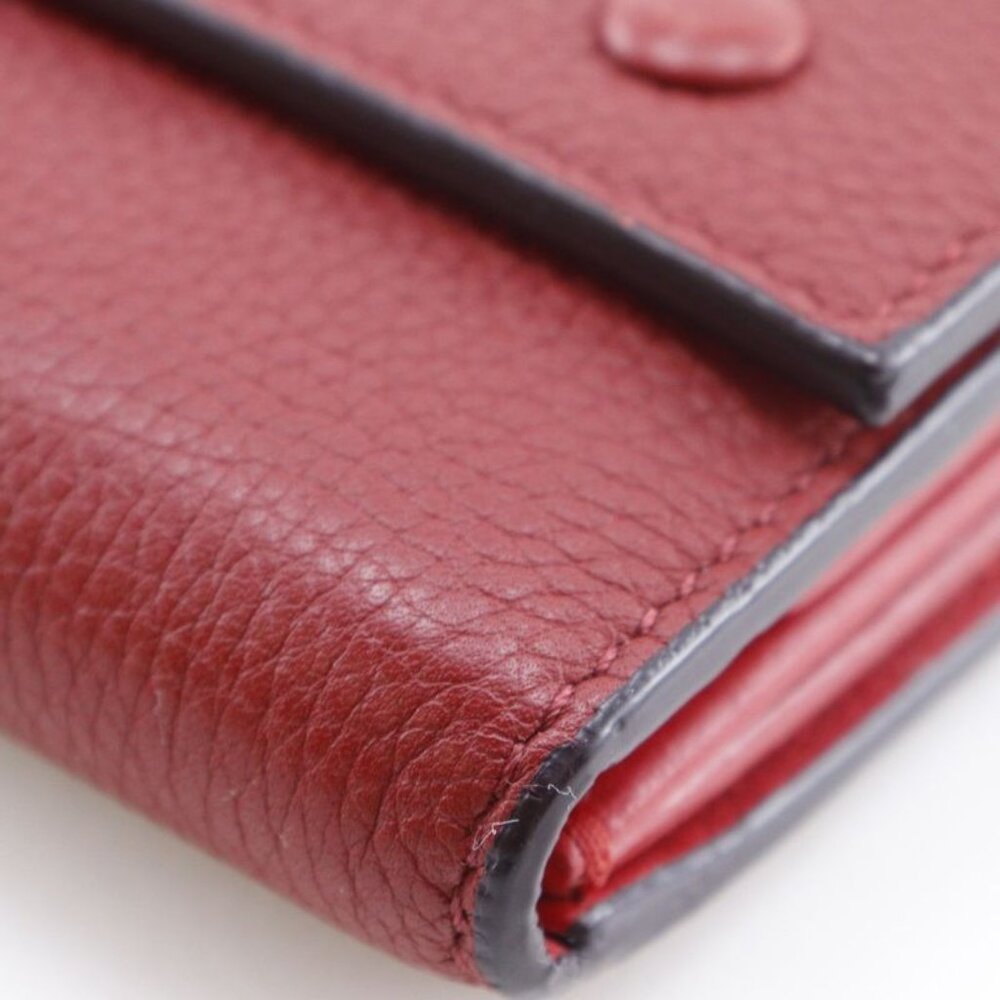 Celine Small Folded Multi Function Leather Red Tr… - image 7